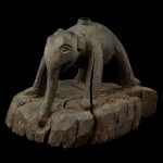 Elefant, antique, Burma, Myanmar, 19 century, teak wood, loom, sculpture, woodcarving, oriental art, decoration