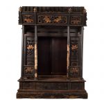 Shrine, spirit house, ancestor, antique, China, 19 century, oriental art, lacquered wood, miniature temple, architectural