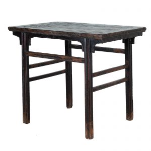 Table , antique, Chine, province du Shanxi, 19 siècle, laque marron sur du bois d 'orme, mobilier oriental, rectangulaire