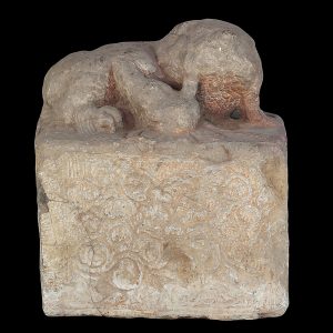 Lion, antique, China, lime stone, Ming dynasty, 17 century, stone carving, oriental art, Shanxi