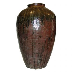 Wine jar, antique, China, Shanxi, ceramic, glaze, storage jar, oriental art, 19 century